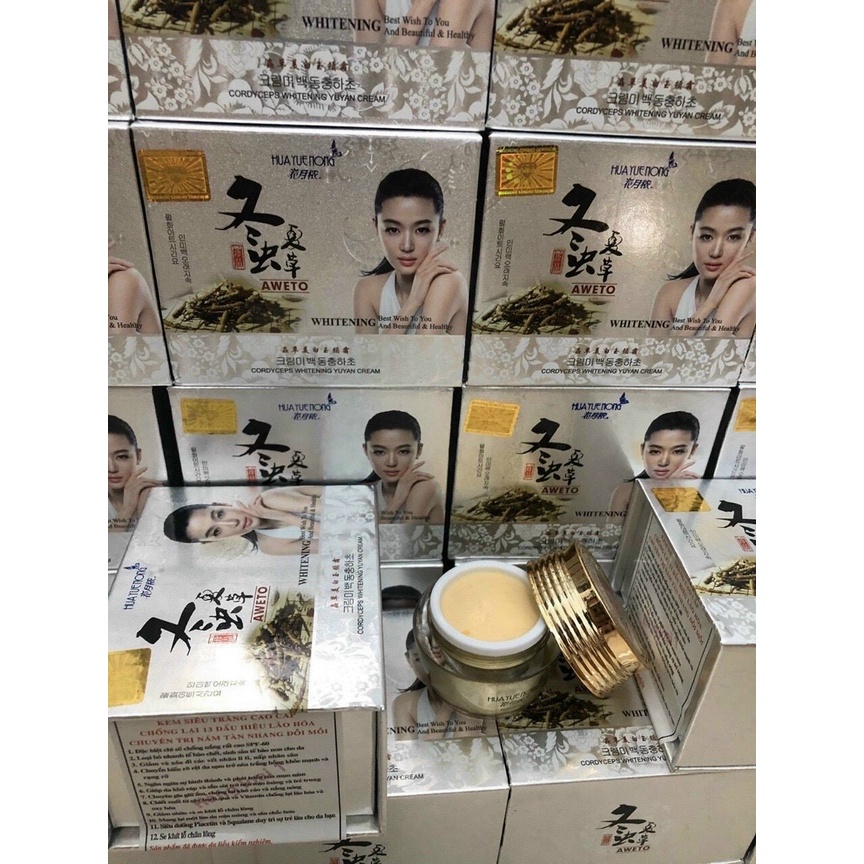 Kem nám tàn nhan trắng da đông trùng hạ thảo Huayuenong whitening aweto 25g