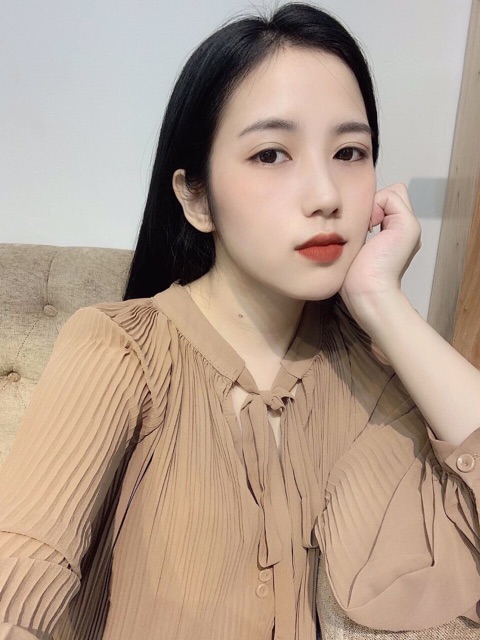 Áo voan xếp ly siêu xinh