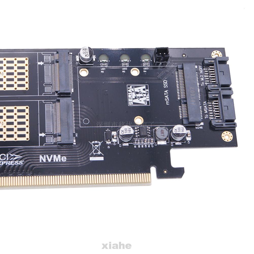 3 In 1 NVME NGFF Full Speed Expansion Easy Install Stable Replacement M.2 SATA SSD To PCI Express 4X Adapter Card