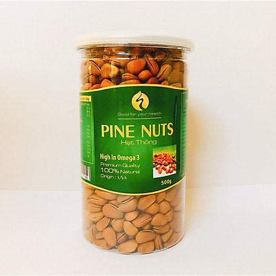 Hạt Fonut-Hạt thông Mỹ còn vỏ vị tự nhiên Hũ 500g