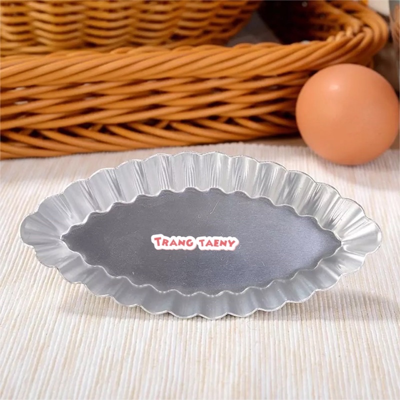 Khuôn đế bánh thuyền, tart bầu dục hình lá