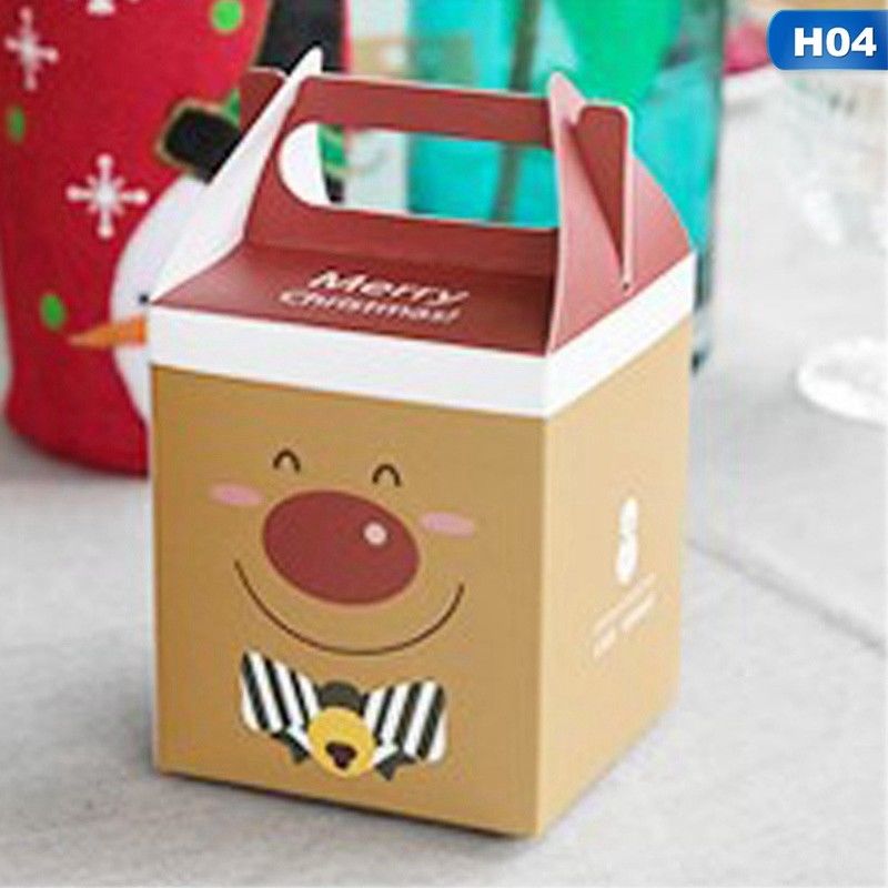Hộp giấy in họa tiết dễ thương dùng đựng quà giáng sinh