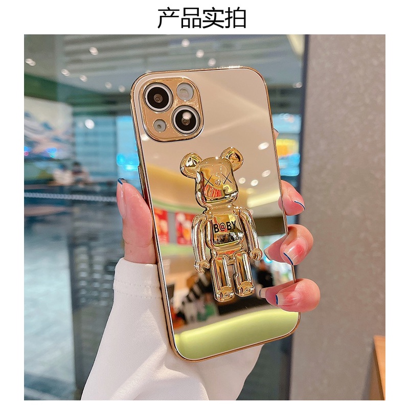 Ốp Điện Thoại tpu Mềm Có Giá Đỡ Hình Gấu Cho iphone 13 pro max ins12 pro max 11 pro max xsmax