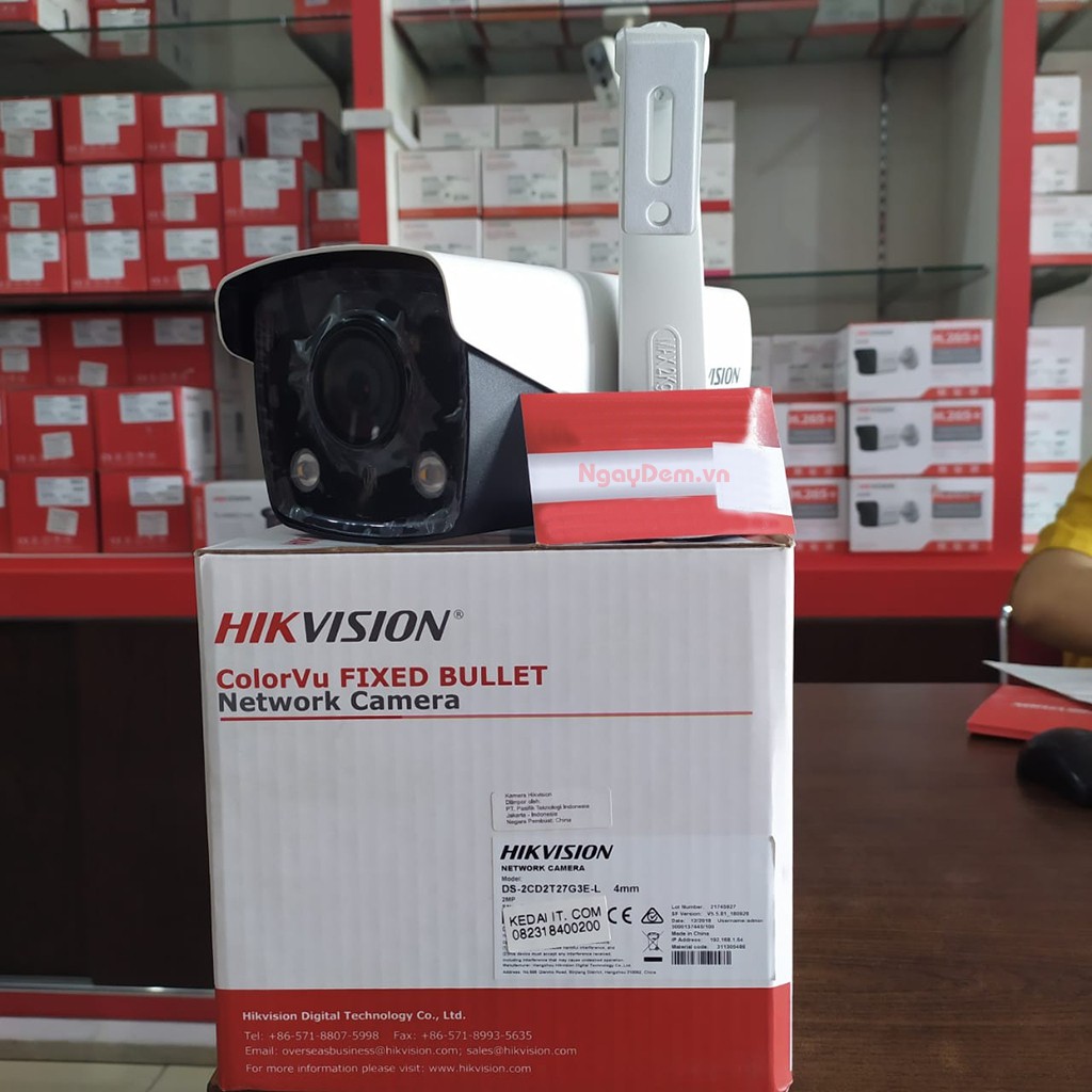 Camera IP Hikvision Thân Trụ FULL HD 2K - Hàng chính hãng bảo hành 24 tháng