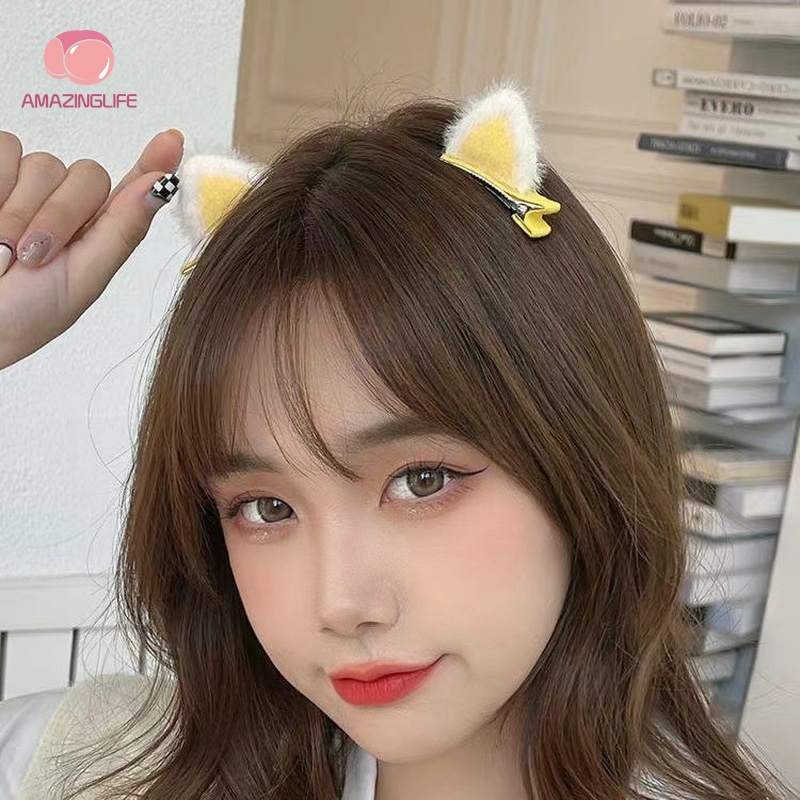 Set 2 Kẹp Tóc Tai Mèo Dễ Thương Thời Trang Nữ