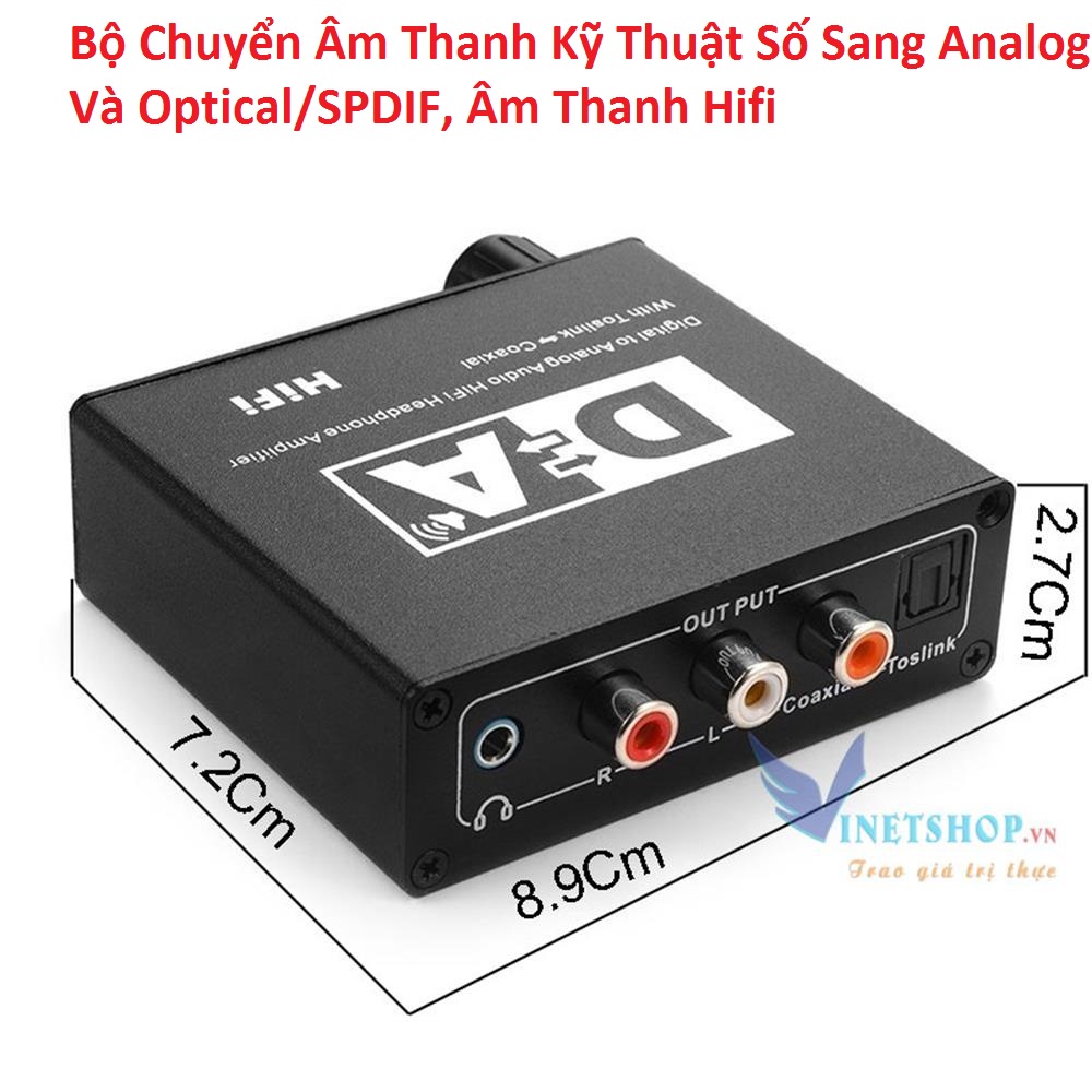 {Âm thanh Hifi} Bộ Chuyển Đổi Quang Kỹ Thuật Số Analog Kỹ Thuật Số Đồng Trục Toslink Sang Sợi Analog