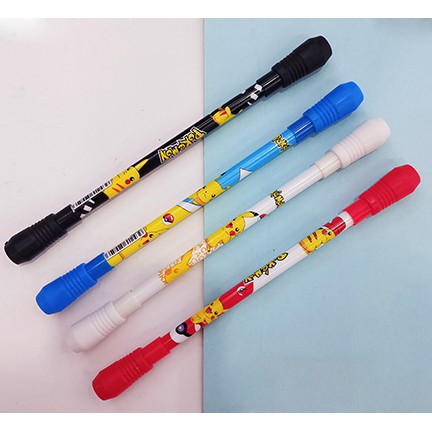 bút pikachu đầu quay D29 bút hoạt hình bút dễ thương bút kute viết gel băng dính