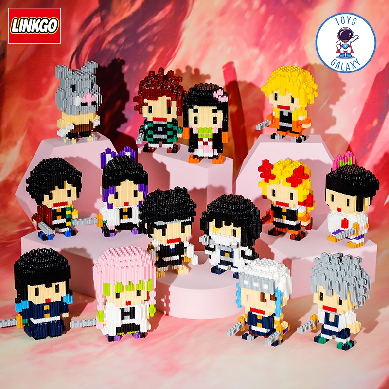 Đồ Chơi Lắp Ráp Kiểu LEGO LINKGO Thanh Kiếm Diệt Quỷ Kimetsu no Yaiba Mô Hình Nhân Vật 3D Chibi Đồ Chơi Thông Minh