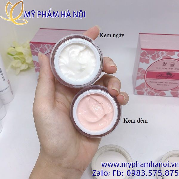 Bộ mỹ phẩm Hangul 2in1 mờ nám tàn nhang dưỡng trắng da