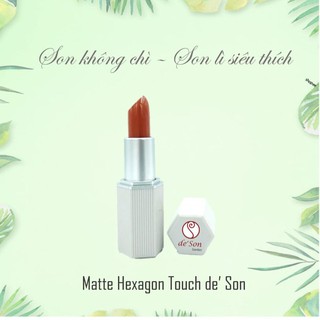 Son thỏi lì handmade ma hexagon touch de' son ❤️ son ko chì siêu lì siêu xinh lat07