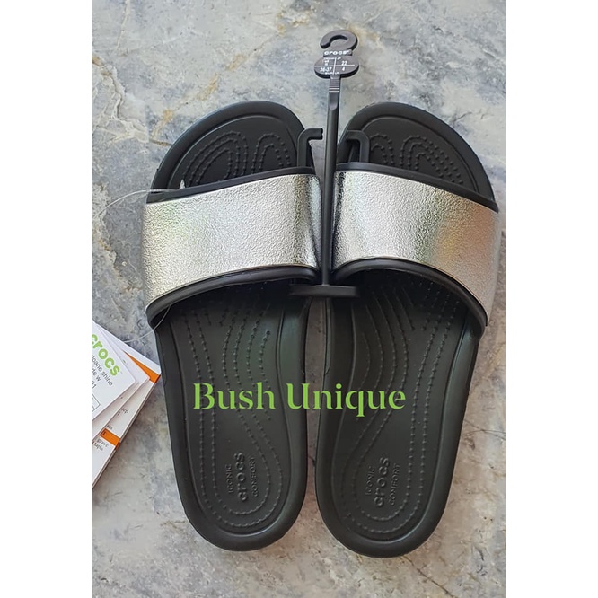 Dép quai ngang Sloane Embellished quai bạc mới - Hàng xách tay Mỹ.