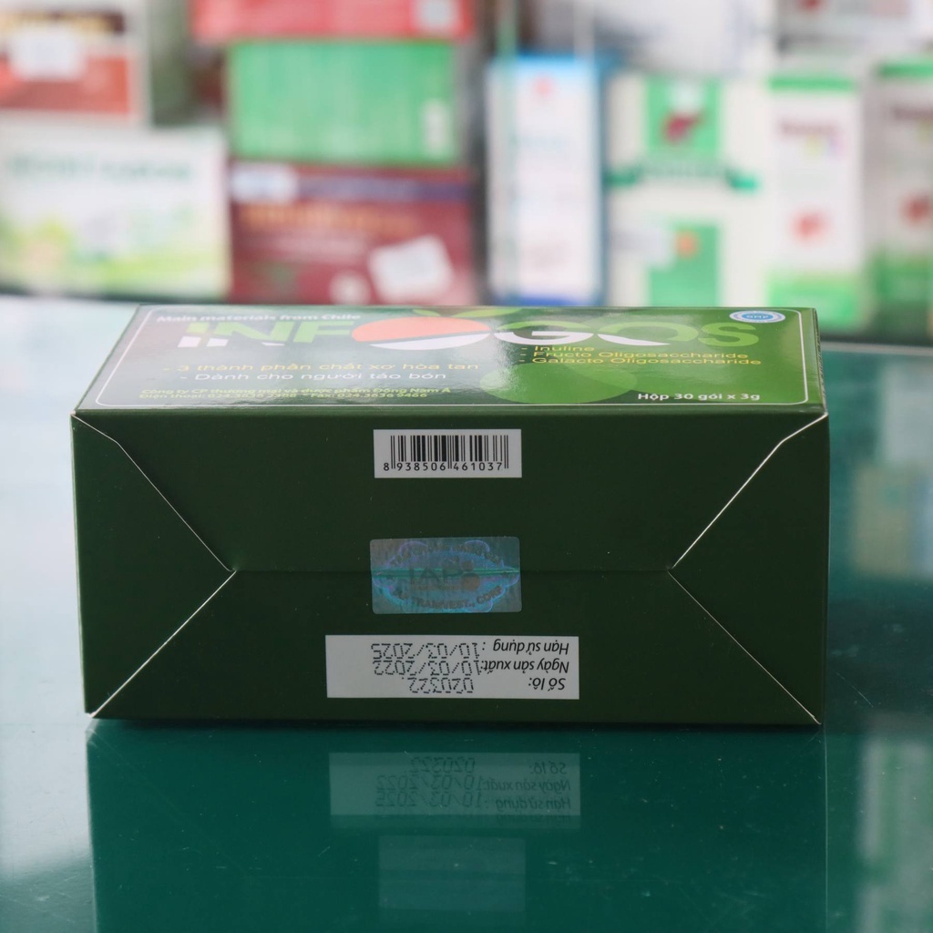 Infogos - Hỗ trợ bổ sung chất xơ, giảm táo bón cho người lớn và trẻ em (Hộp 30 gói x 3g)