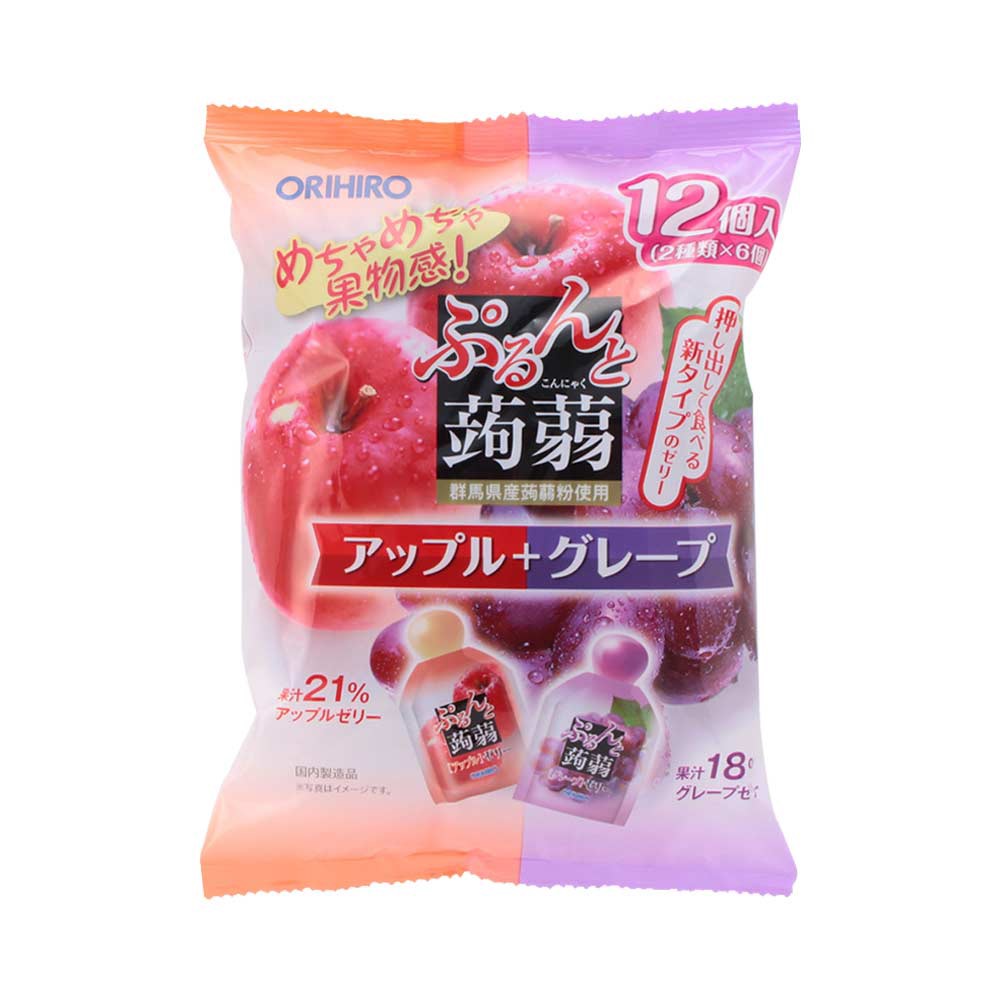 Thạch rau câu Orihiro mix vị táo và nho 240g