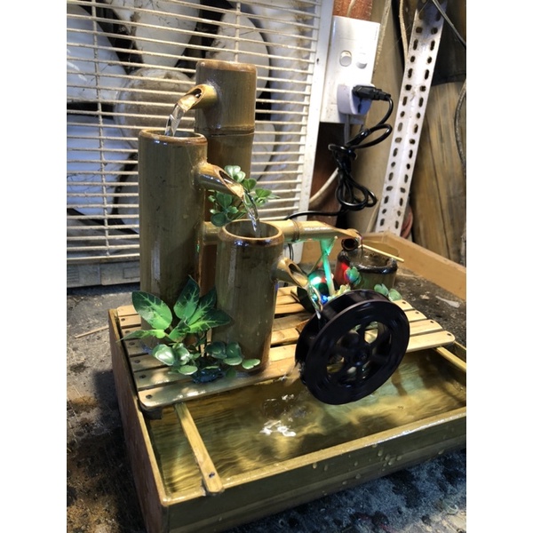 Thác nước phong thủy để bàn bằng tre: Bình Yên