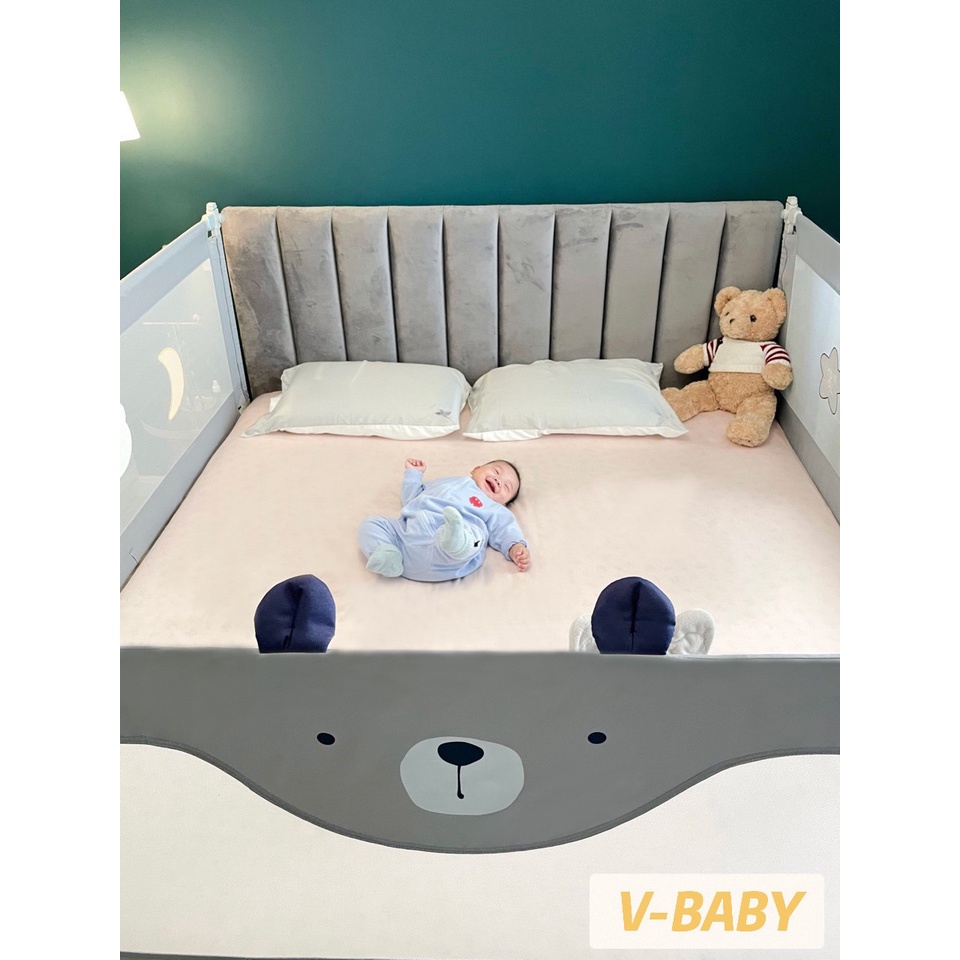 Thanh Chắn Giường V-Baby KL PLus & N1 Nâng Hạ 1 Bên (1 THANH 1 MẶT)