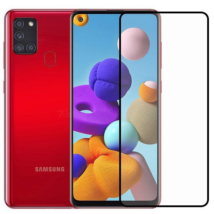 Kính Cường Lực Samsung Galaxy A21s /A21 Full Màn hình độ kết dính cao tặng keo mép