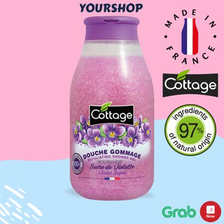 Sữa tắm tẩy tế bào chết Cottage Violet 270ml - Chính Hãng Pháp
