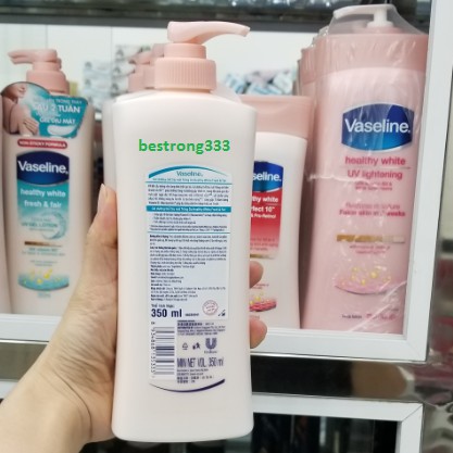 Sữa Dưỡng Thể Vaseline Dịu Mát Sáng Da Healthy White Fresh &amp; Fair Cooling UV Gel Lotion 350ml