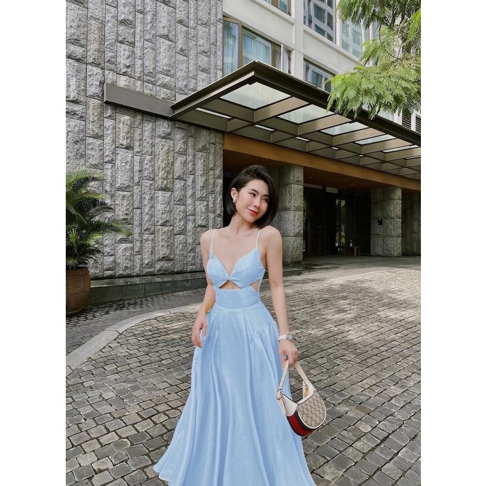 [Maxi] Đầm maxi đi biển đũi khoét 2s 3 màu - maxi ngọc lan
