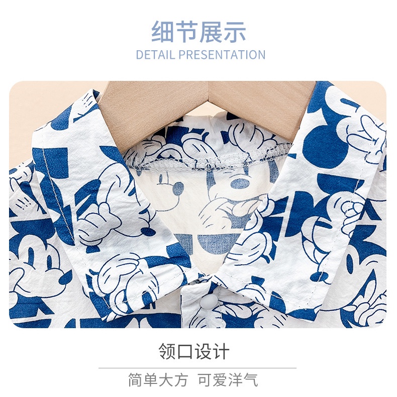 Áo Liền Quần Hình Chuột Mickey Cho Bé Mới Sinh