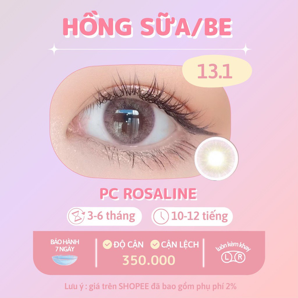 Kính áp tròng Siesta Rosaline Puff Pink Beige dành cho mắt nhạy cảm - Pc Hydrogel | Hạn sử dụng 6 tháng