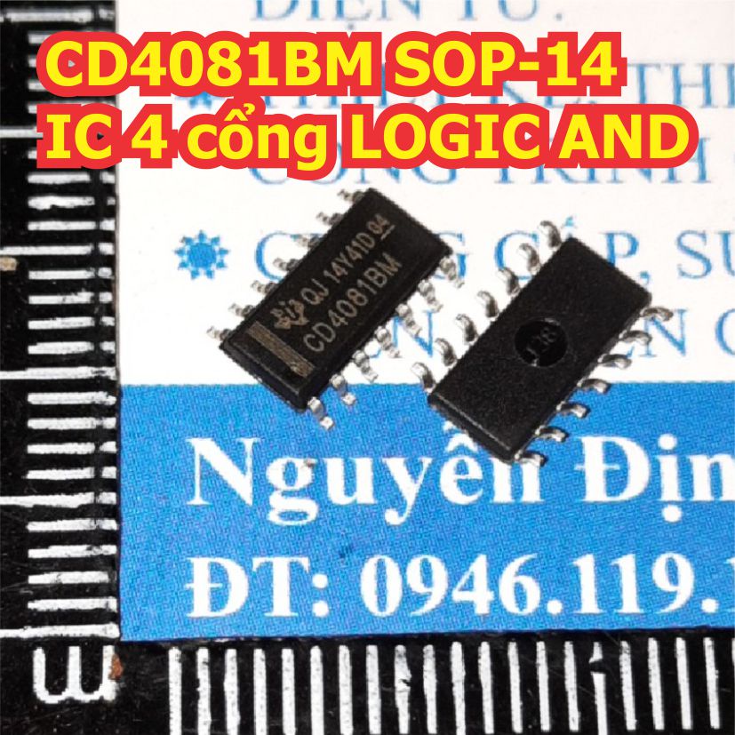 10 con CD4081BM CD4081 4081 SOP-14 chân dán IC 4 cổng LOGIC AND kde1277