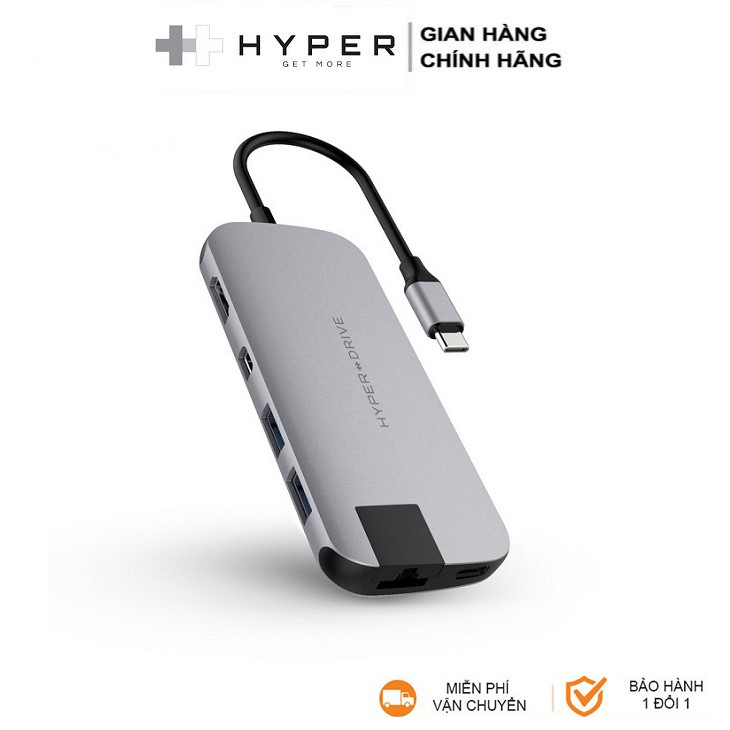 Cổng chuyển HyperDrive Slim 8-in-1 USB-C HUB cho Macbook & Devices