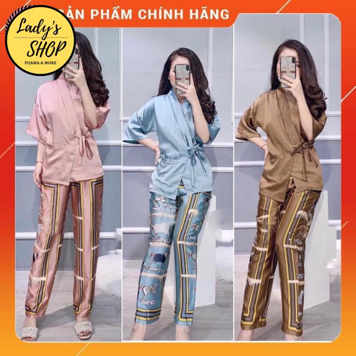 Đồ Bộ Pijama - Bộ Lụa Peplum Chất Liệu Satin Cao Cấp [VIDEO+ẢNH THẬT | BigBuy360 - bigbuy360.vn