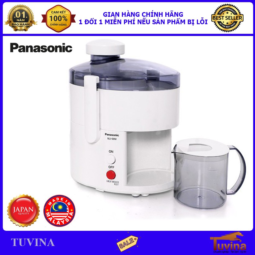 Máy Ép Trái Cây Panasonic PAVH-MJ-68MWRA - Hàng Chính Hãng (Bảo Hành Toàn Quốc 12 Tháng)