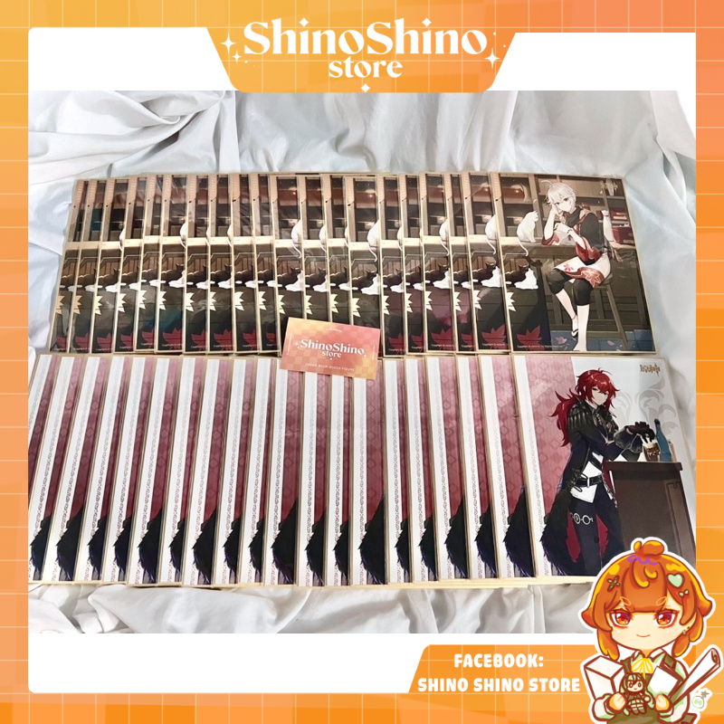 [có sẵn] sản phẩm sưu tầm bảng kí shikishi/ huy hiệu/ móc khóa Diluc Kazuha cafe genshin impact officialf