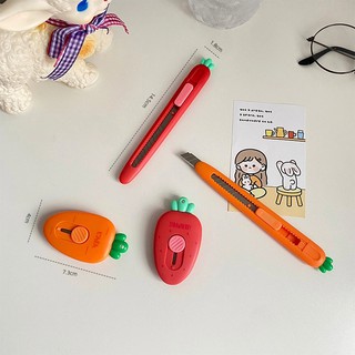 Dao rọc giấy mini bỏ túi hình cà rốt, dâu tây đáng yêu