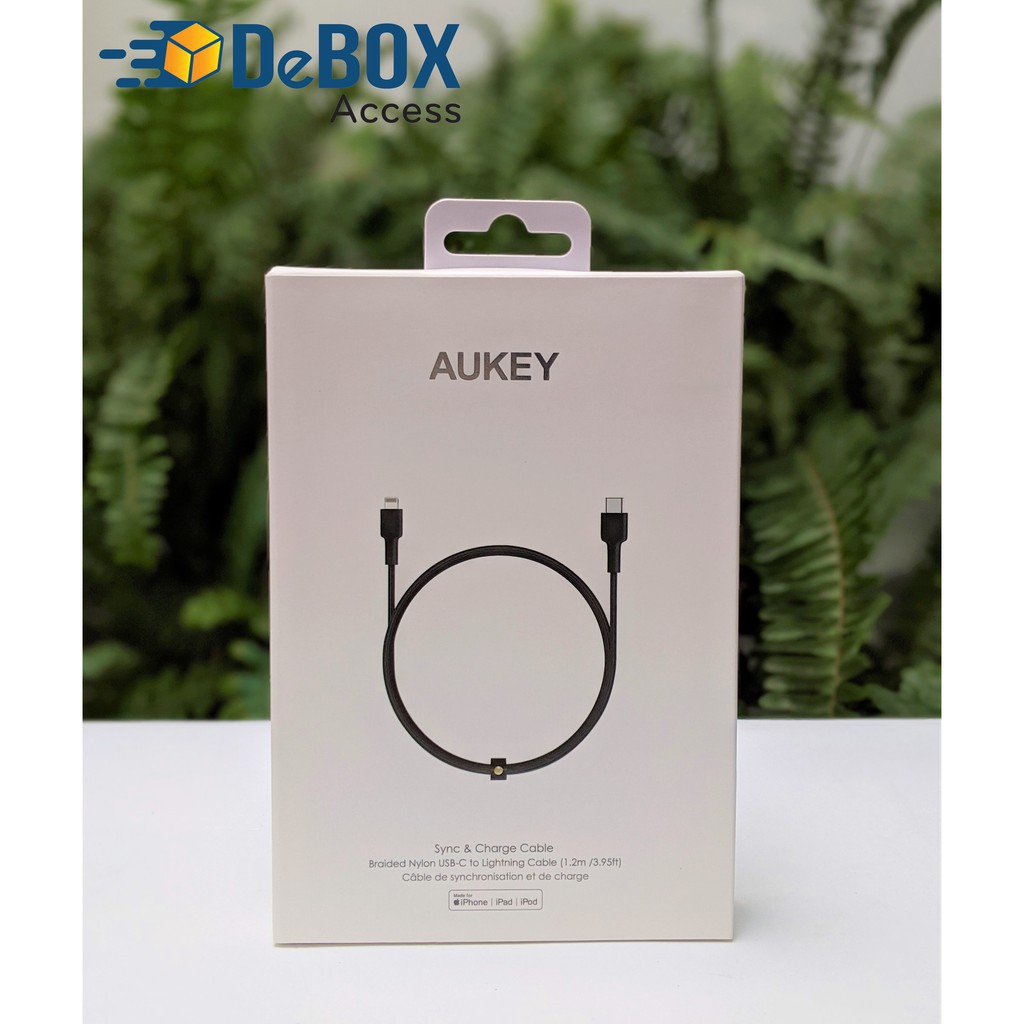 Combo AUKEY Pin Sạc Dự Phòng 10.000 mAh PB-Y36, Cốc Sạc Nhanh PA-F1S, Cáp C to Lightning CB-CL1 - BH 24T Chính Hãng