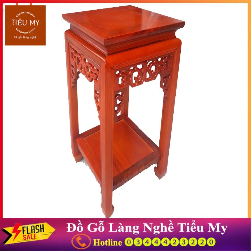 Đôn vuông gỗ Hương kê Tượng, lọ hoa trang trí trong nhà