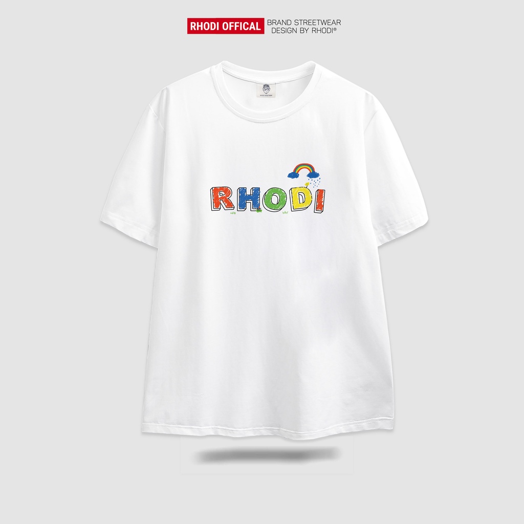 Áo thun local brand RHODI phông cổ tròn tay lỡ unisex nam nữ thế hệ genz chì vẽ màu