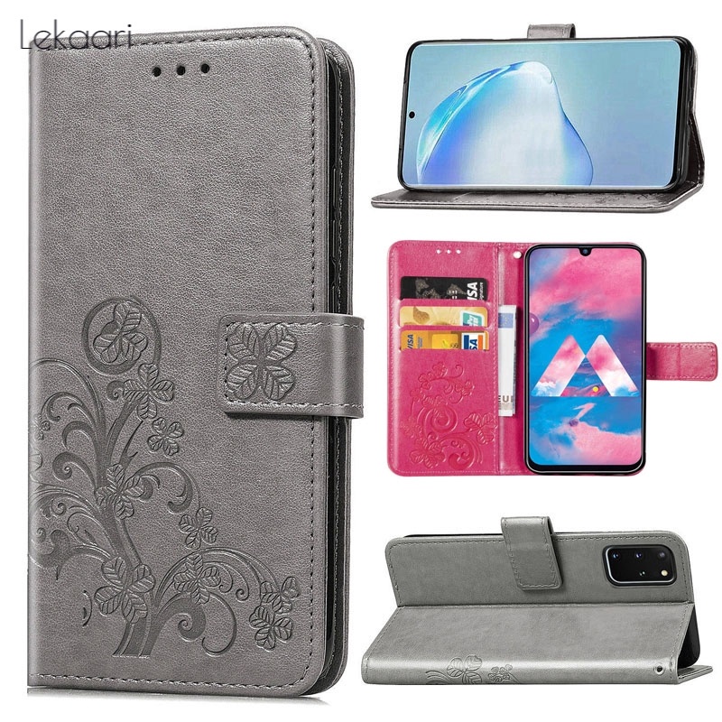Lekaari Bao da nắp lật dạng ví đựng thẻ kiêm giá đỡ cho Samsung Galaxy M20 M30 M30S M31 M40 M40S M60S M80S