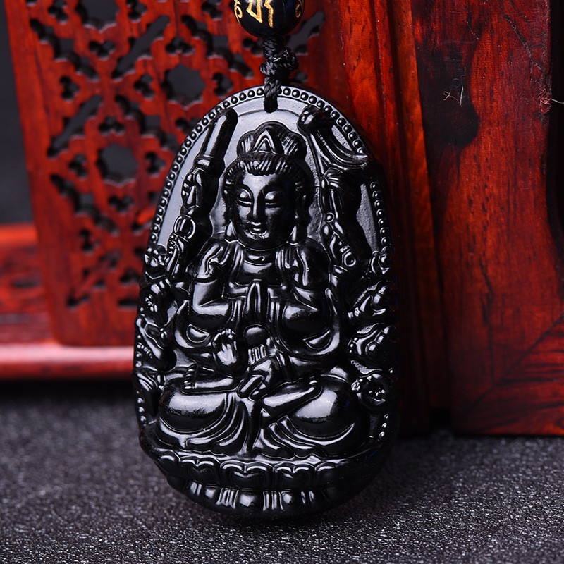 MIỄN PHI VẬN CHUYỂN - Dây chuyền vòng cổ chuỗi hạt đeo cổ Phật Văn Thù Bồ Tát cao cấp - bản mệnh người tuổi mão