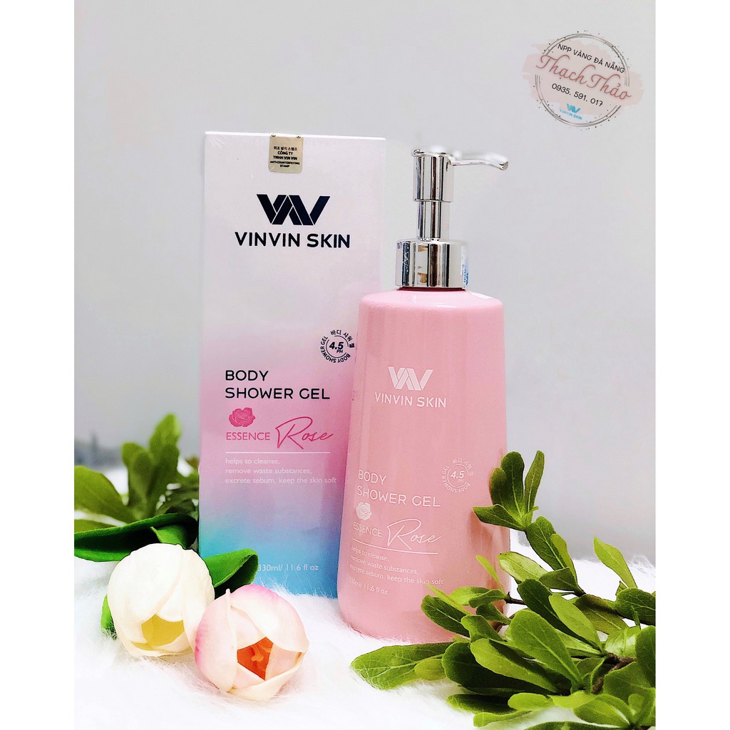 [CHÍNH HÃNG] Sữa trắm trắng hoa hồng (VINVIN SKIN BODY SHOWER GEL) | BigBuy360 - bigbuy360.vn
