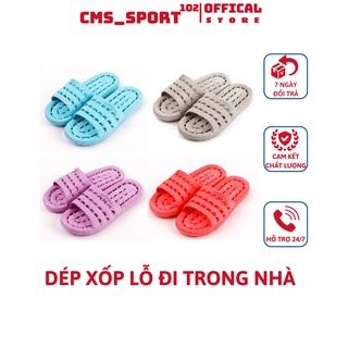 Dép đi trong nhà tắm văn phòng nhiều màu chất liệu xốp lỗ siêu bền nguyên khối chống trơn trượt giá rẻ cho nam nữ CMS