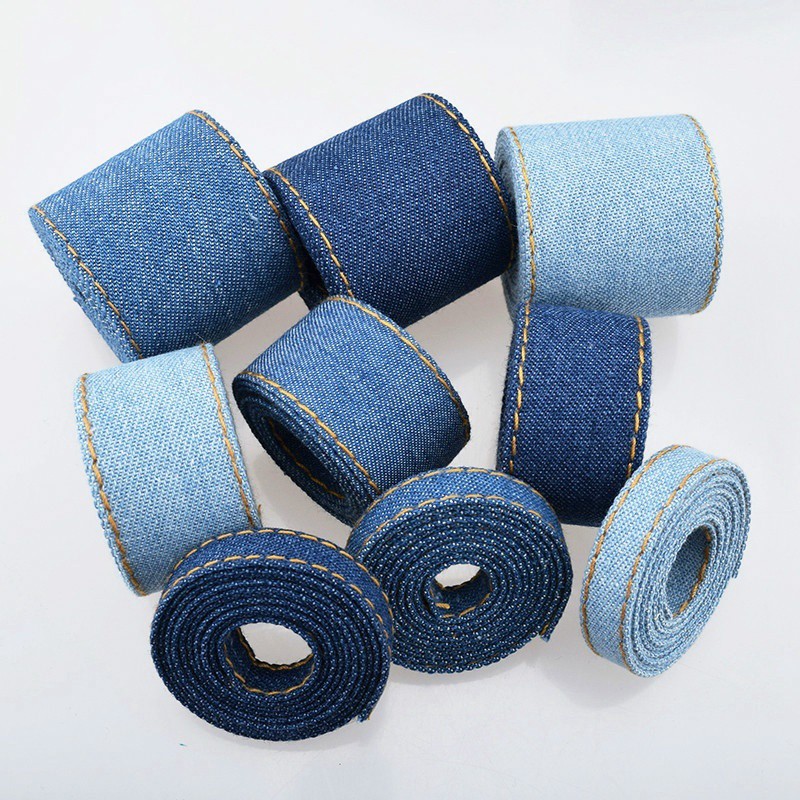 Cuộn Dây Ruy Băng Denim Dài 5 / 10m Dùng Làm Đồ Thủ Công Diy