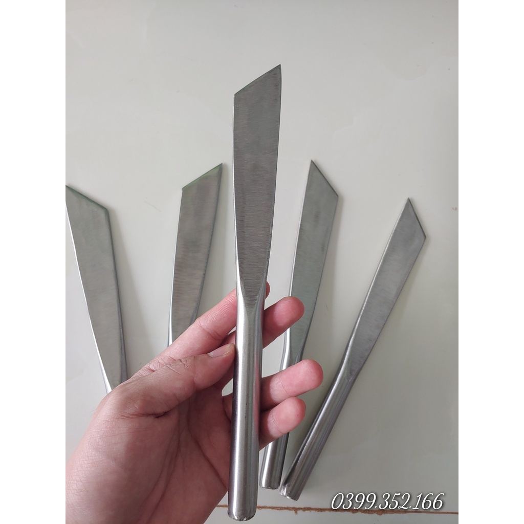 DAO KHUI SẦU RIÊNG CHẤT LIỆU INOX KHÔNG GỈ DÀI 30CM CẦM CHẮC TAY