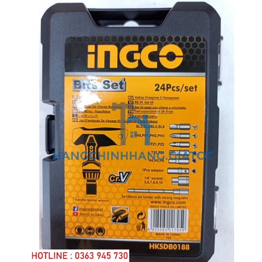 ĐỒ NGHỀ INGCO Bộ 18 tua vít tay cầm chữ T HKSDB0188