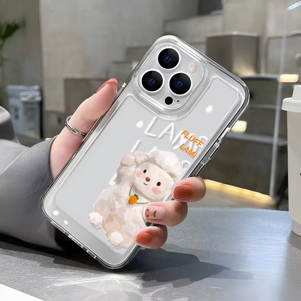 Ốp Điện Thoại Trong Suốt Hình Cừu Dễ Thương Cho iphone 14ProMax 14Plus 13 11 12 7Plus X XR