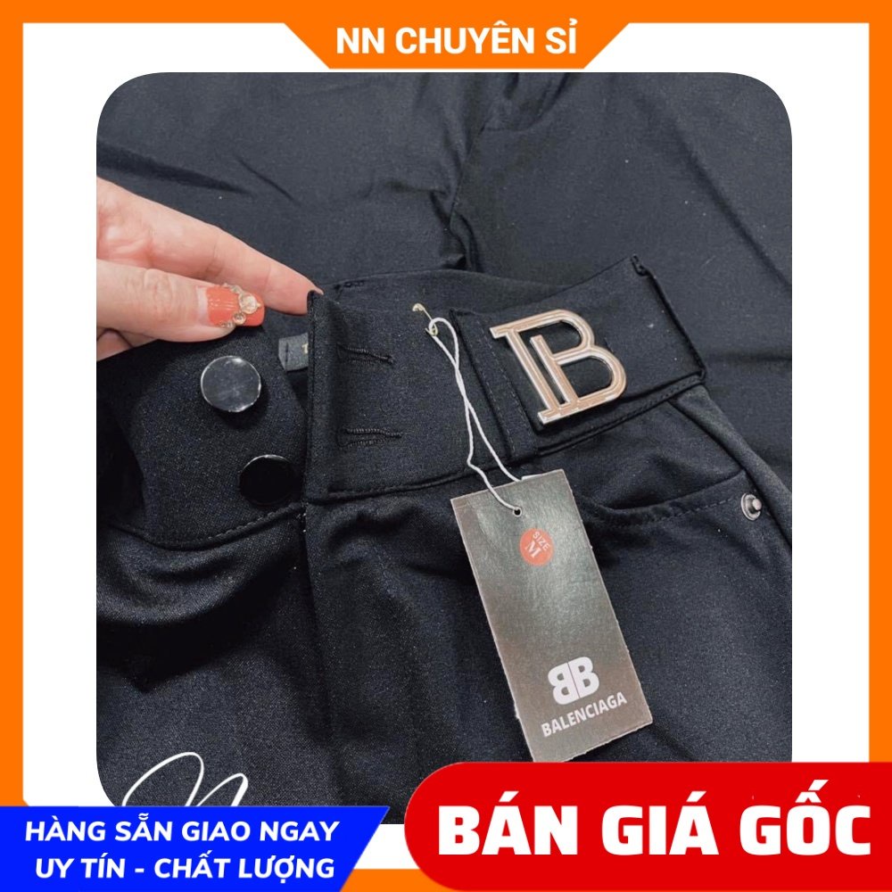 Quần tregging thun umi cao cấp co giãn lên phom ôm dáng lưng phối logo BB dễ thương TS393