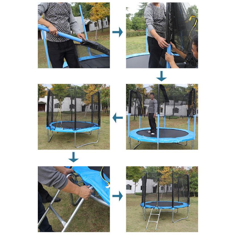 Bạt nhún lò xo VNJUMP, sàn nhún bật nhảy cho người lớn, trẻ em đường kính 305cm