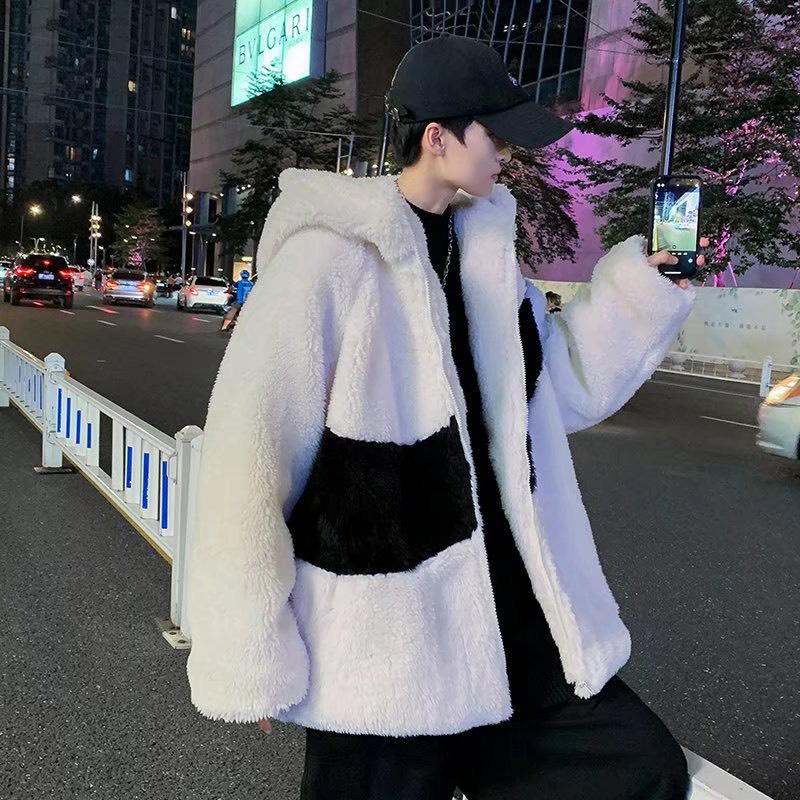 [CÓ ẢNH THẬT] Áo Khoác Hoodie  Lông Mũ Rộng Nam Nữ Unisex 2 Màu Đen Trắng Có Kèm Ảnh Thật