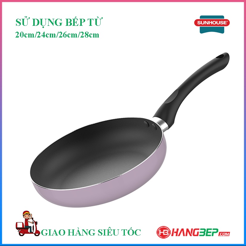 Chảo chiên chống dính đáy từ Sunhouse 20,24,26,28 cm Sunhouse SHG1120MV, SHG1124MV, SHG1126MV, SHG1128MV