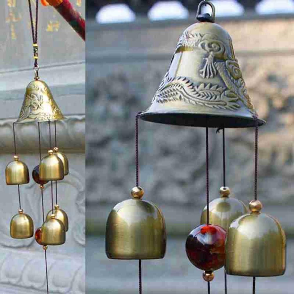 Epoch Chuông Gió Bằng Kim Loại Đồng Phong Thủy Cổ Điển May Mắn Trang Trí Nhà Cửa / Sân Vườn