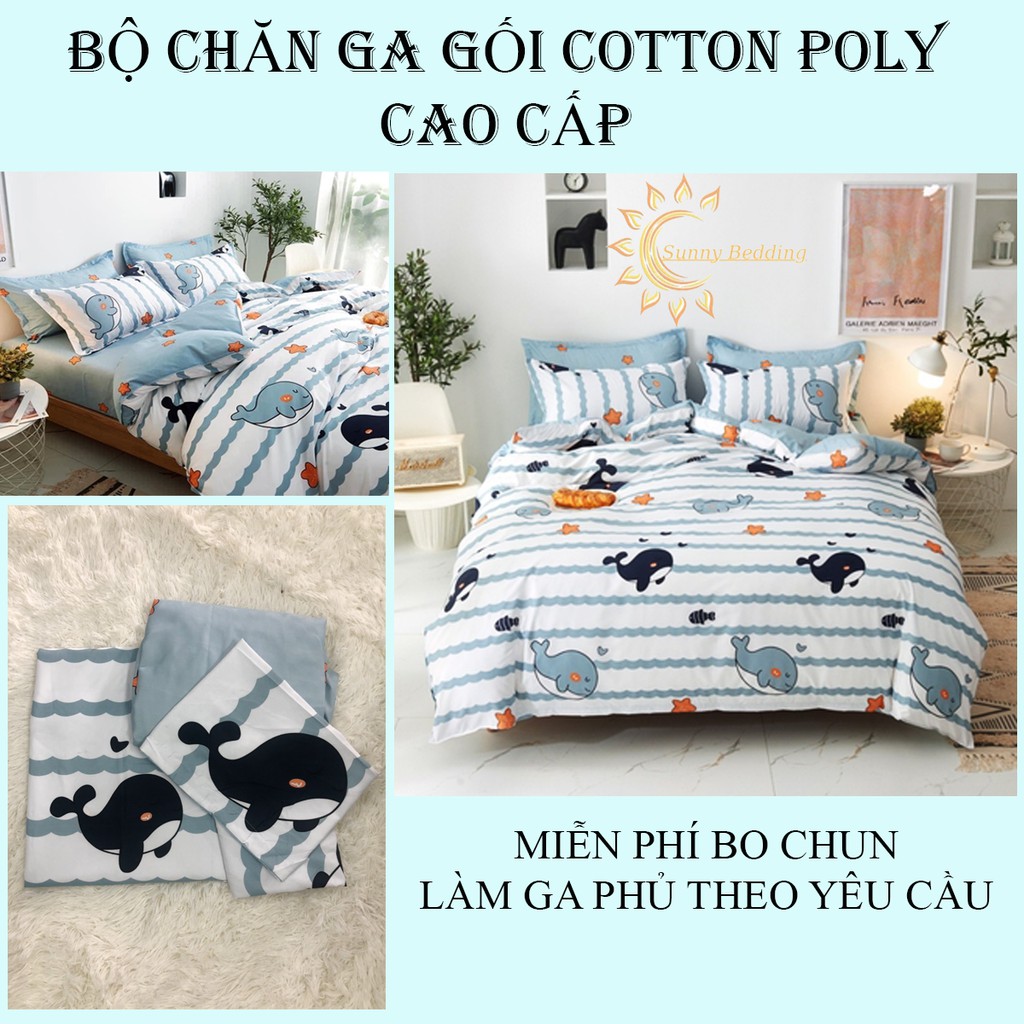 Bộ chăn ga gối,cotton poly SUNNYBEDDING - chăn mền,drap giường,vỏ gôi nằm.