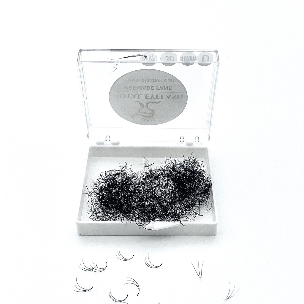 Mi Fans Sẵn 3D ROYAL EYELASH Lông Chồn Cao Cấp / 500 - 1000 fans / C,CC,D / 0.07