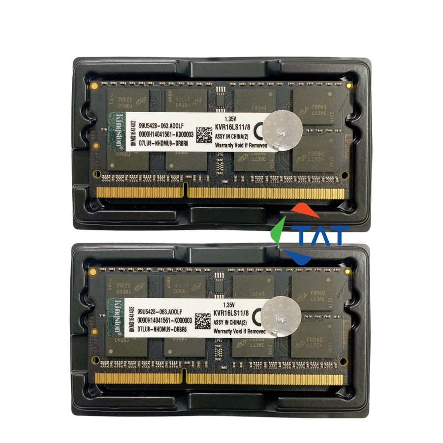 Ram Kingston 8GB DDR3 1600MHz PC3L-12800 Dùng Cho Macbook Laptop sử dụng CPU Haswell (1.35V) Bảo Hành 36T 1 Đổi 1